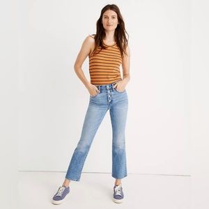 Madewell size 27 Cali Demi-Boot Jeans in Dory Wash: Comfort Stretch Edition Blue